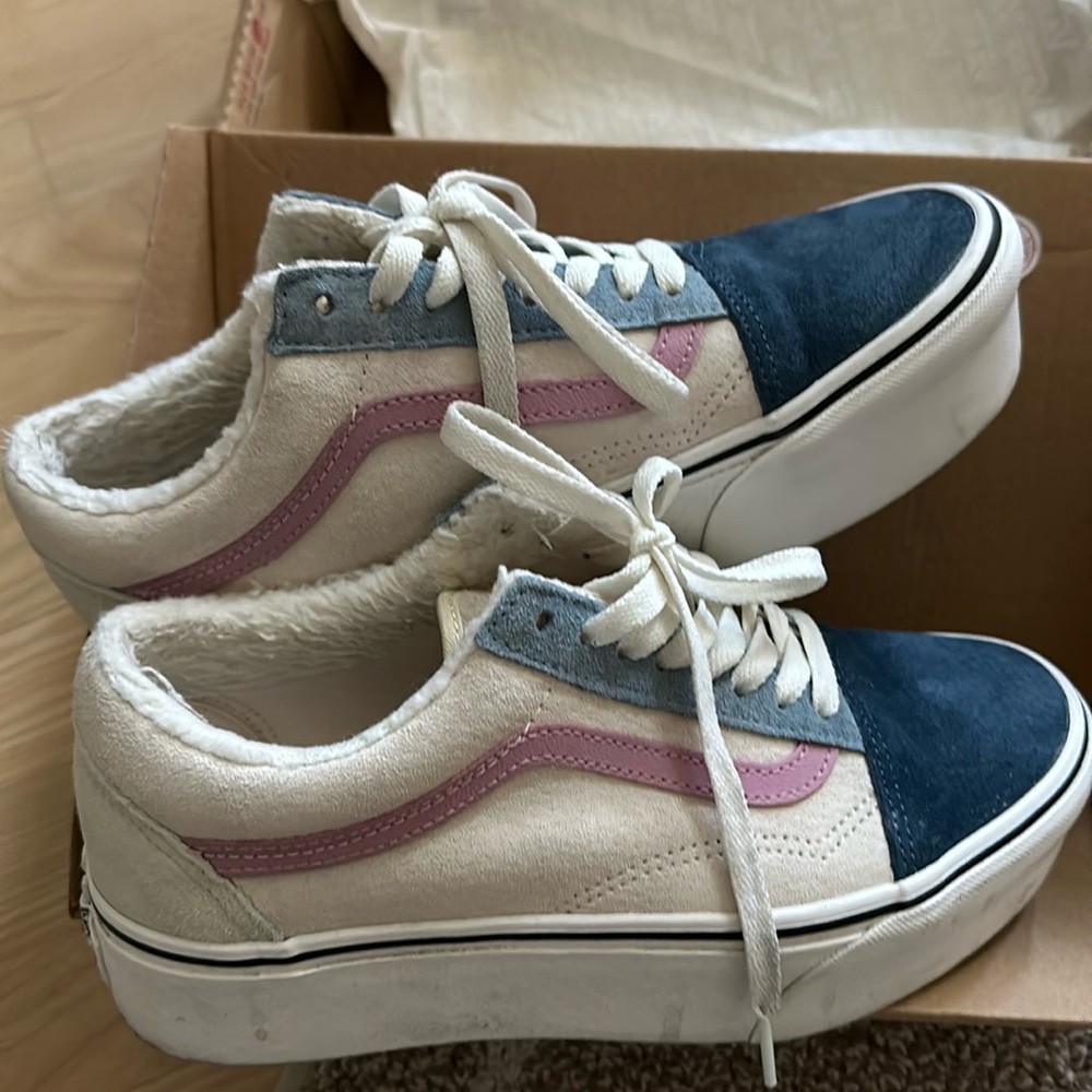 Vans Old Skool SF Shoe HO22 Pig Suede/Sherpa Multi Color 8.5 with box
